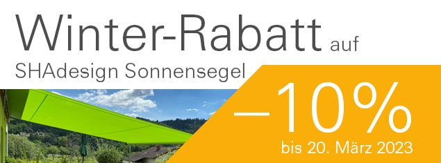 Winter-Rabatt auf Sonnensegel Winter-Rabatt auf Sonnensegel