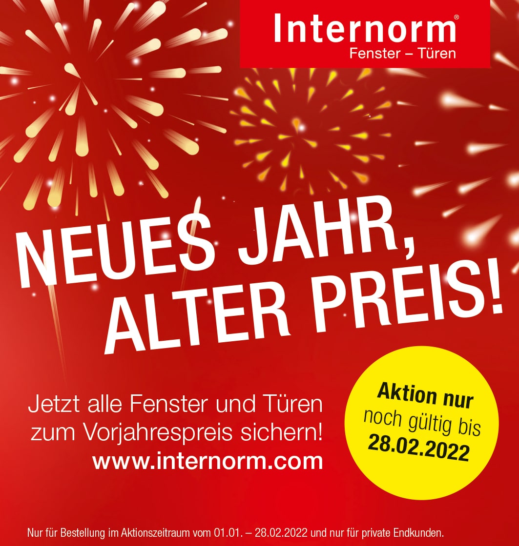 Internorm Altpreisaktion 2022